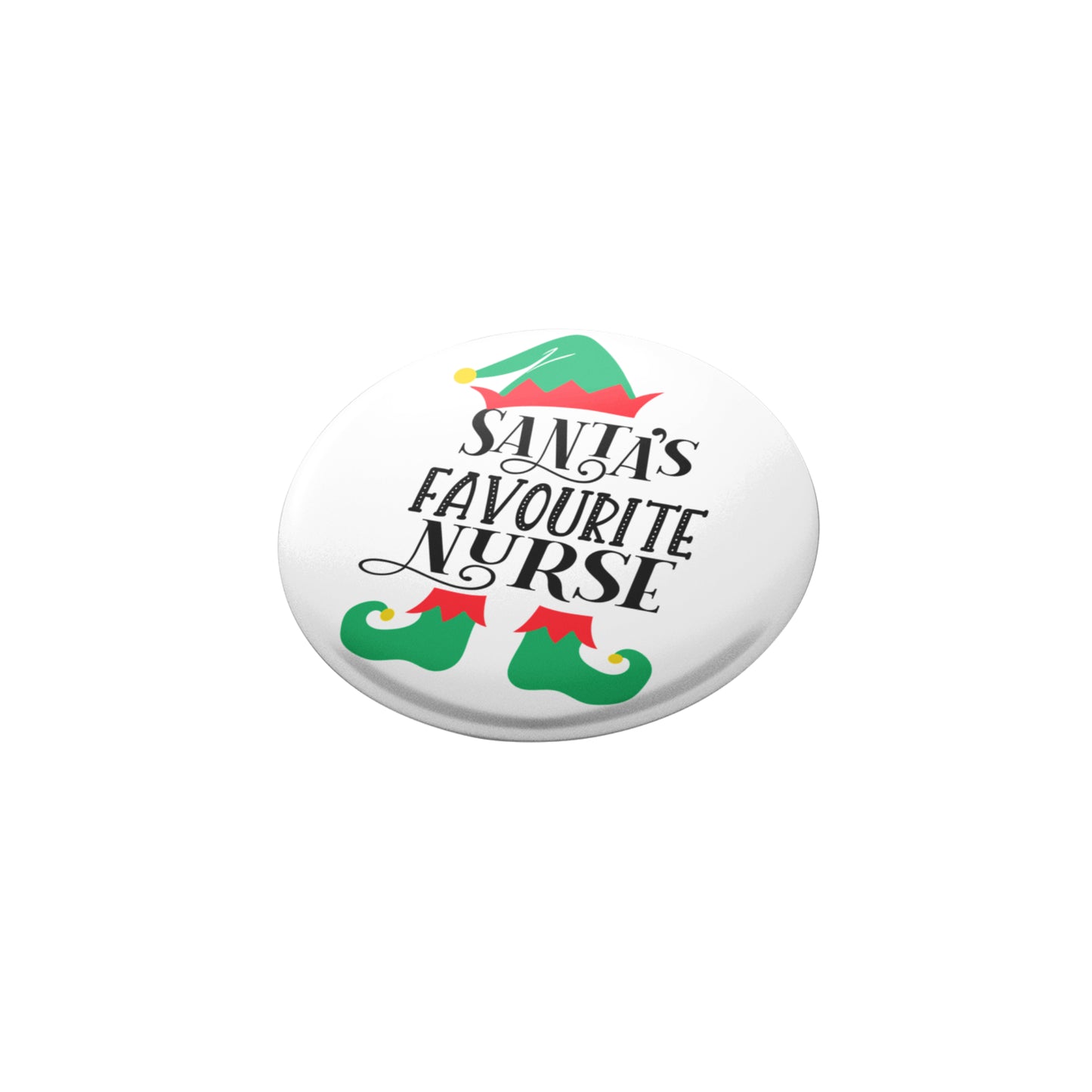 Santa's Favourite Nurse Pin Button Badge 1in 25mm