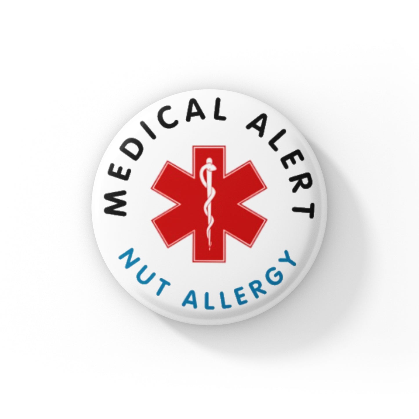 Nut Allergy Medical Alert Logo Badge 1in 25mm