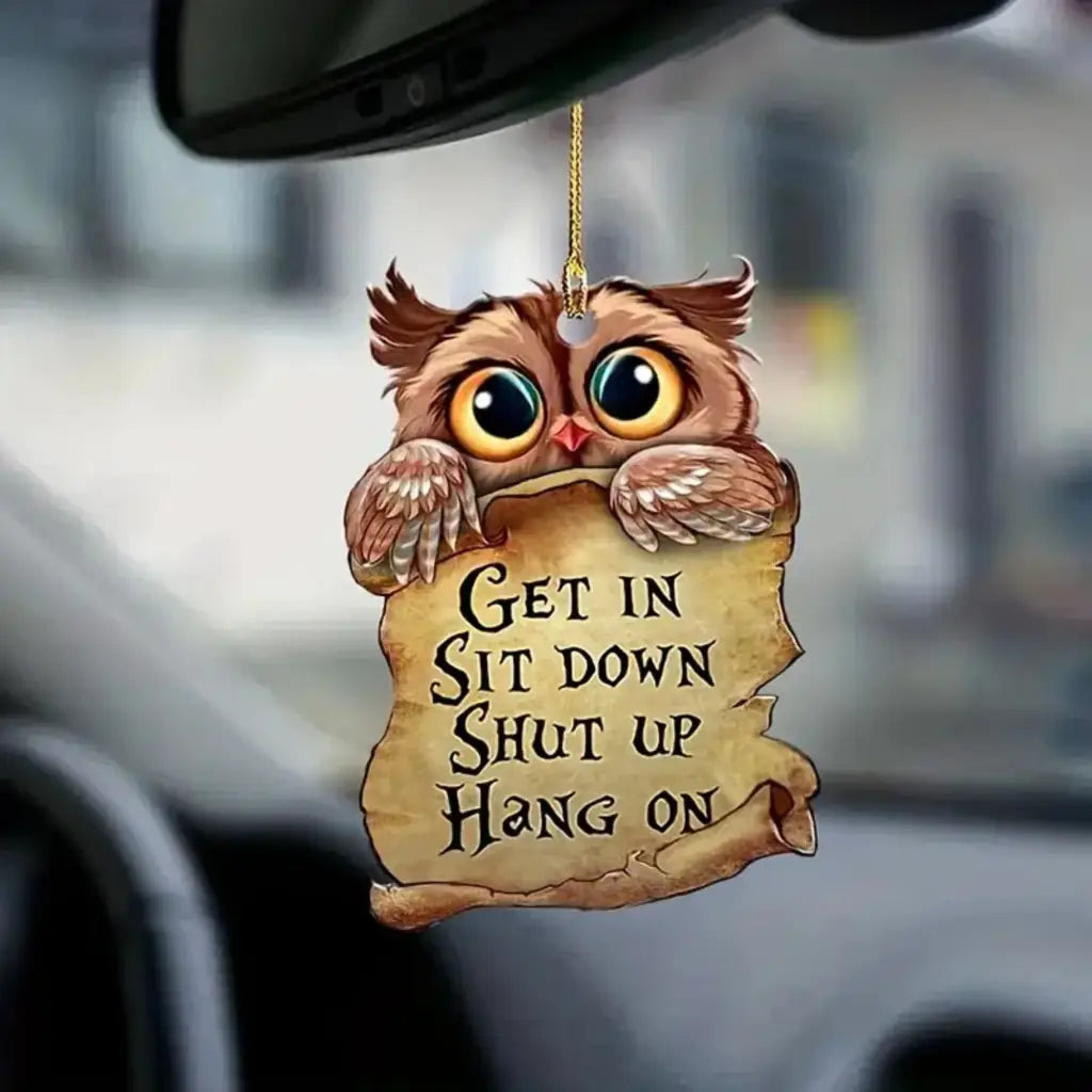 EMU Works - Owl Car Rearview Mirror Animal Pendant Hanging