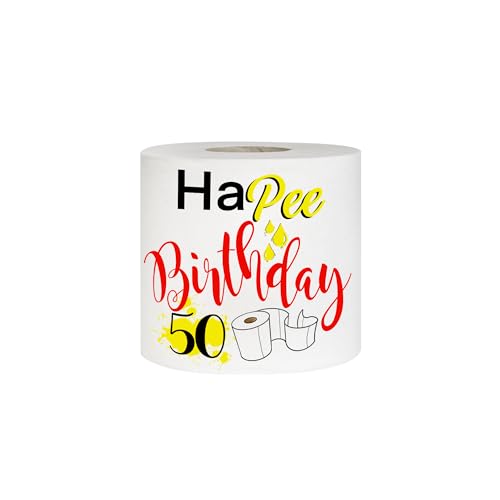 Novelty 50th Birthday Printed Toilet Roll HaPee Birthday