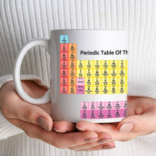 Mug Coffee Cup Gift - Chemistry Student Educational - Periodic Table of Elements - EMU Works