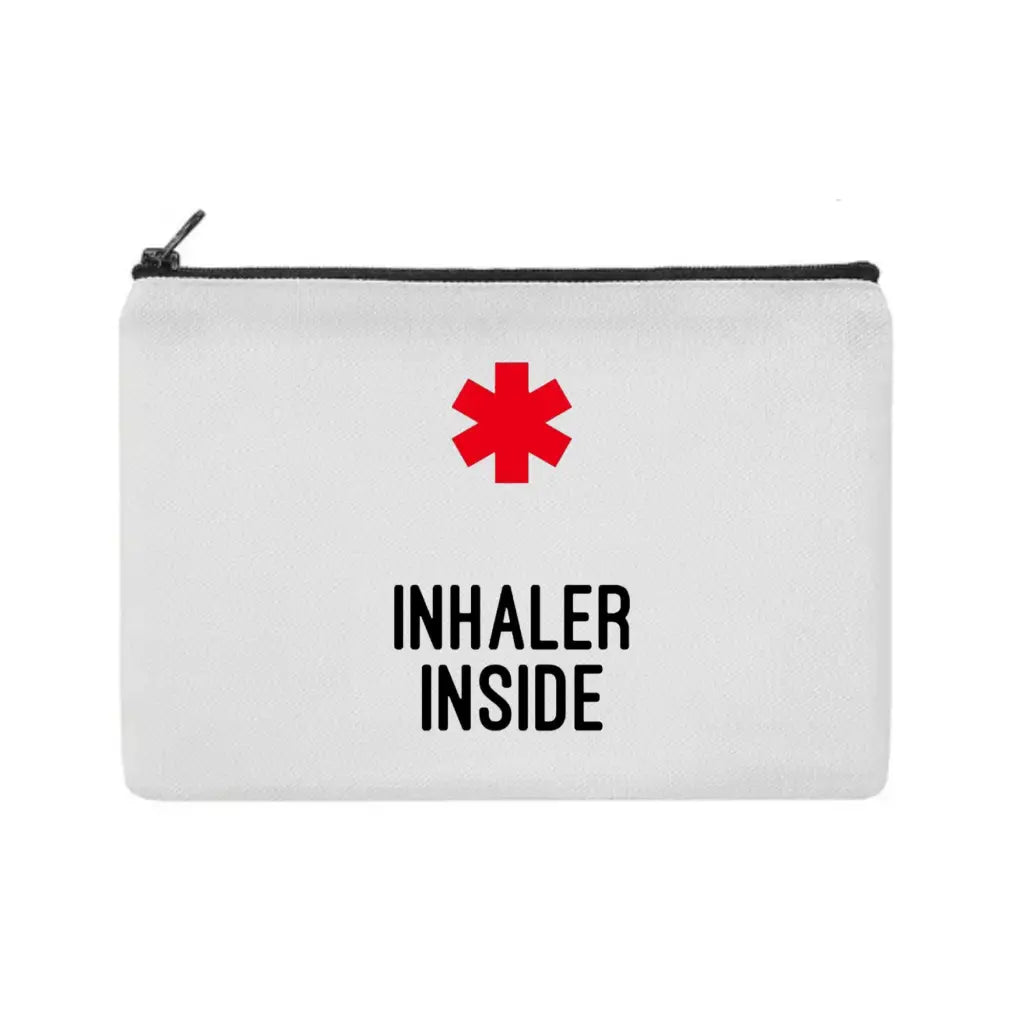 Personalised Medicine Bag with Inhaler - Travel Pouch Small