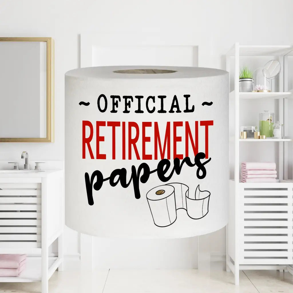 Novelty Retirement Printed Toilet Roll | Comical Retirement