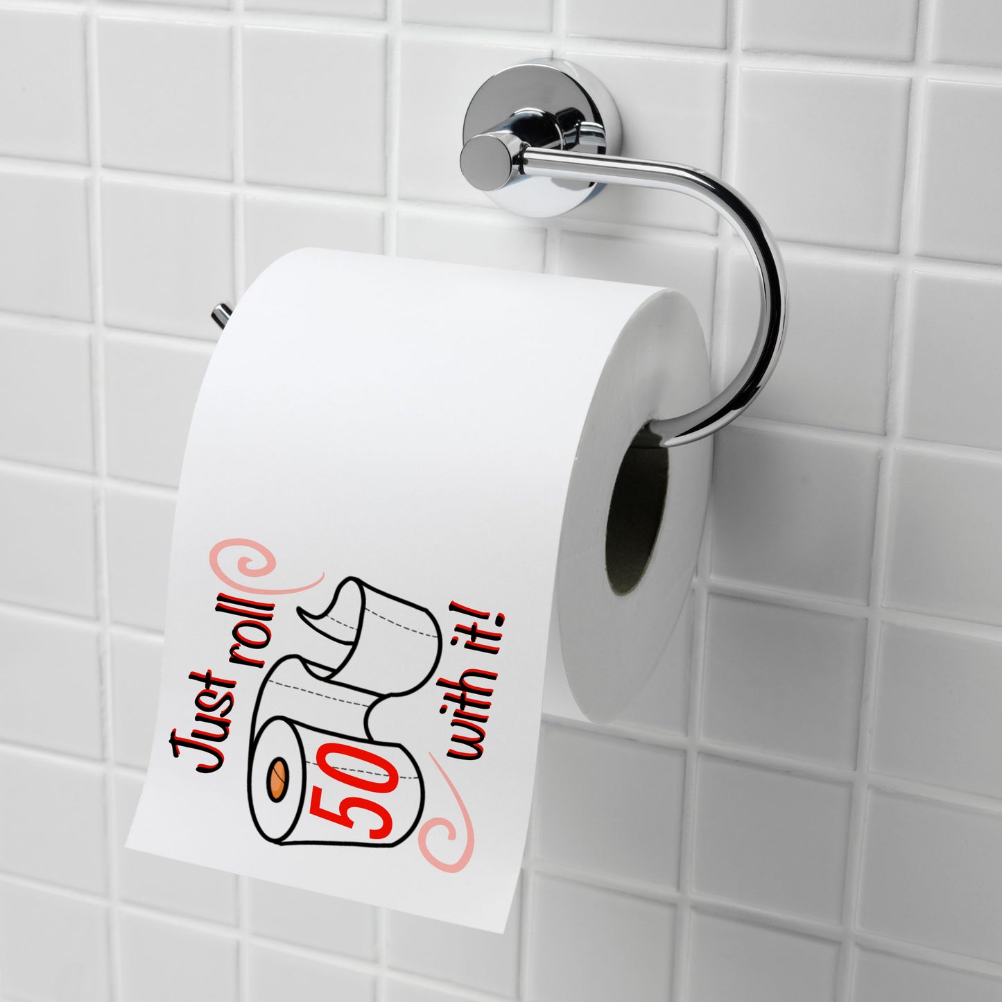 Novelty 50th Birthday Printed Toilet Roll Just Roll