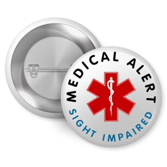 EMU Works - Sight Impaired Medical Alert Logo Badge 1in