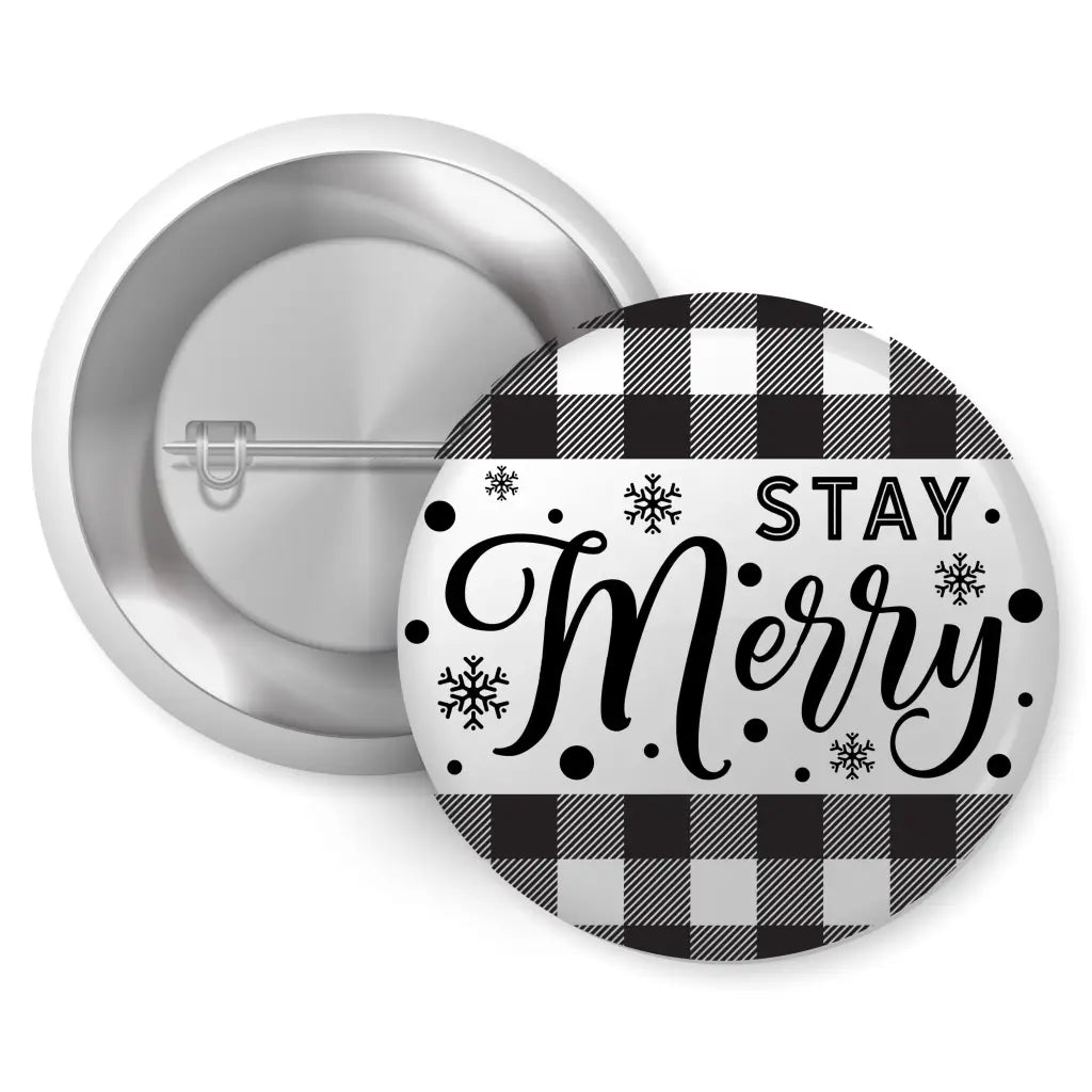 EMU Works - Stay Merry Christmas Plaid Black and White