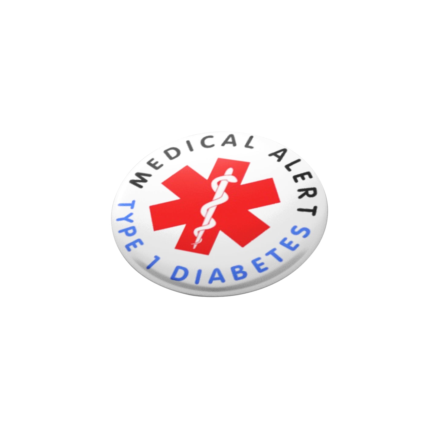 Type 1 Diabetes Medical Alert Logo Badge 1in 25mm