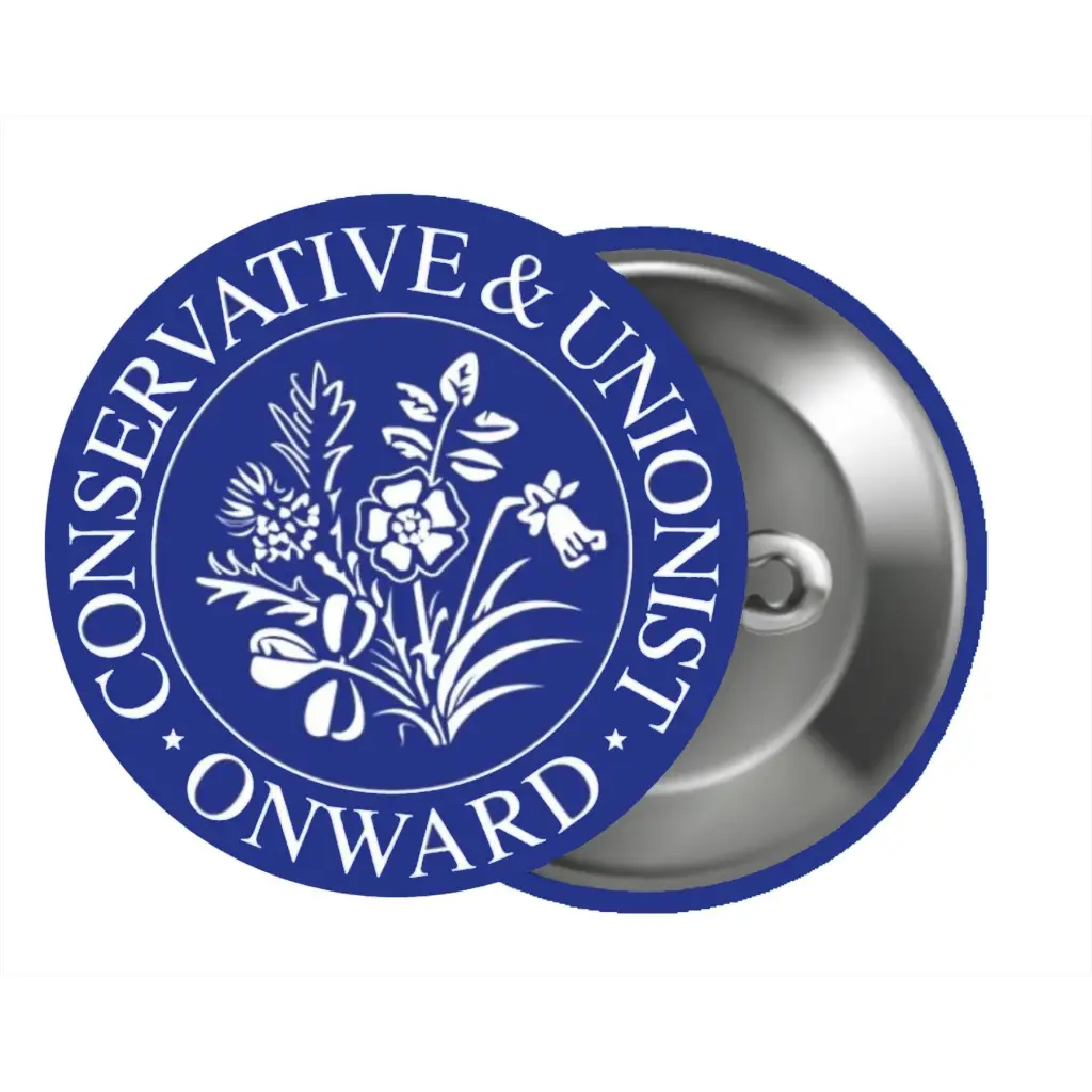 Vintage Conservative Unionist Onward Political Pin Button